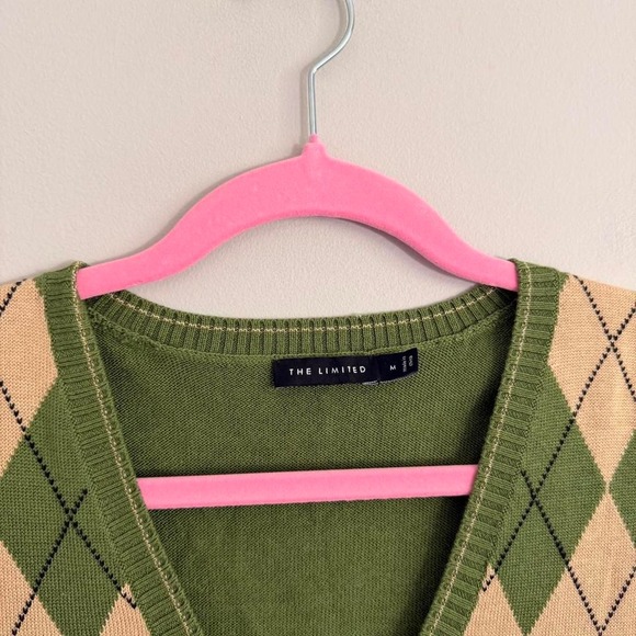 Y2K GREEN THE LIMITED ARGYLE SWEATER VEST - Picture 4 of 5